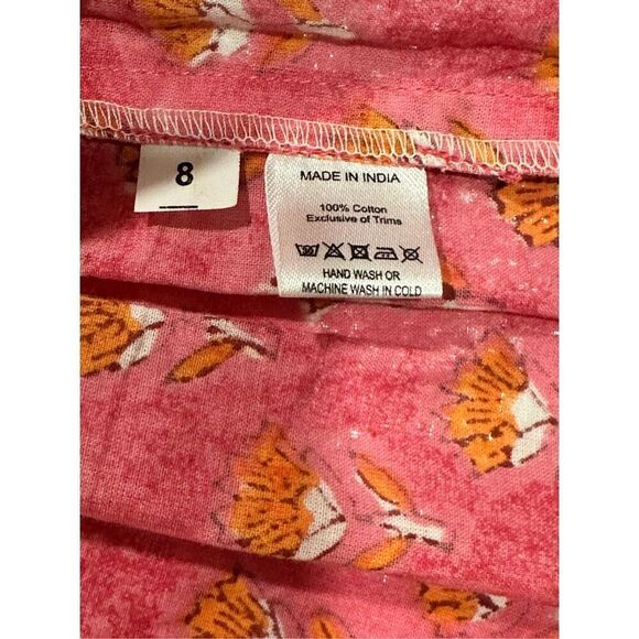 Sur La Vague SLV Women’s Boho Floral Pink Mini Skirt, size 8 - Picture 3 of 6